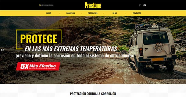 Desarrollo de páginas web - Prestone